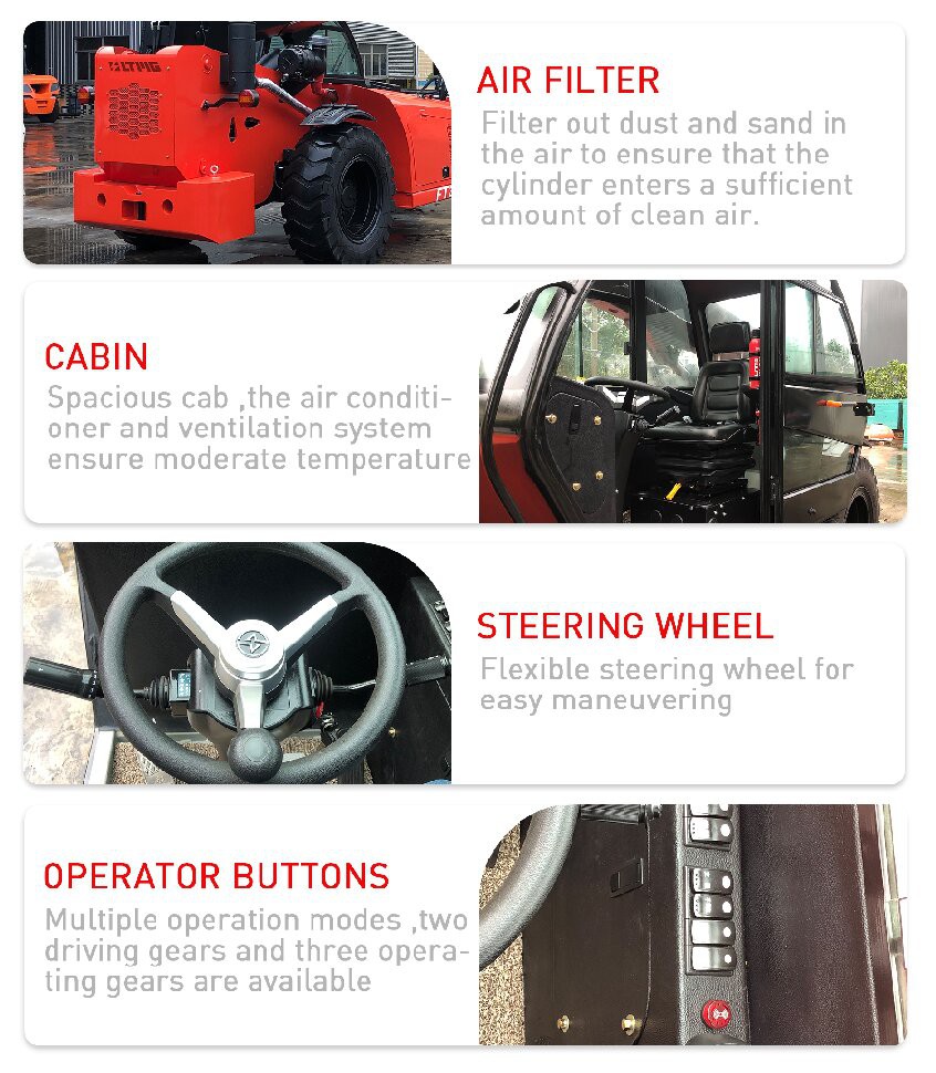 configuration of telescopic forks forklift