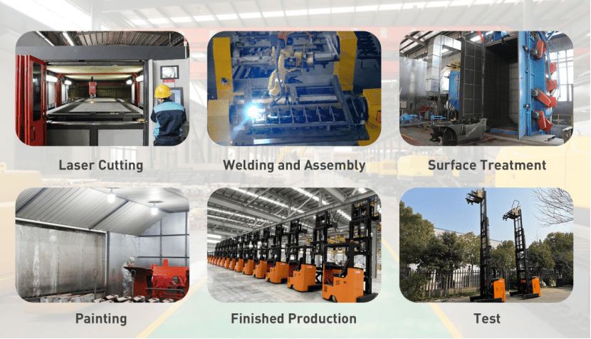 factory process of electric reach truck