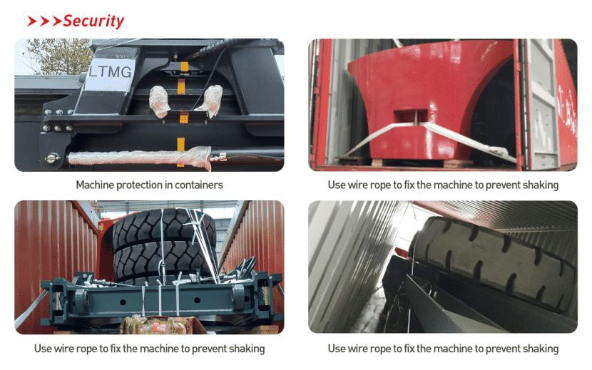 packing of reach stacker container