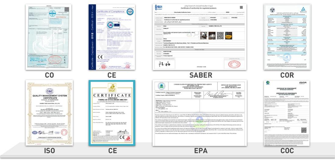 forklift certificates