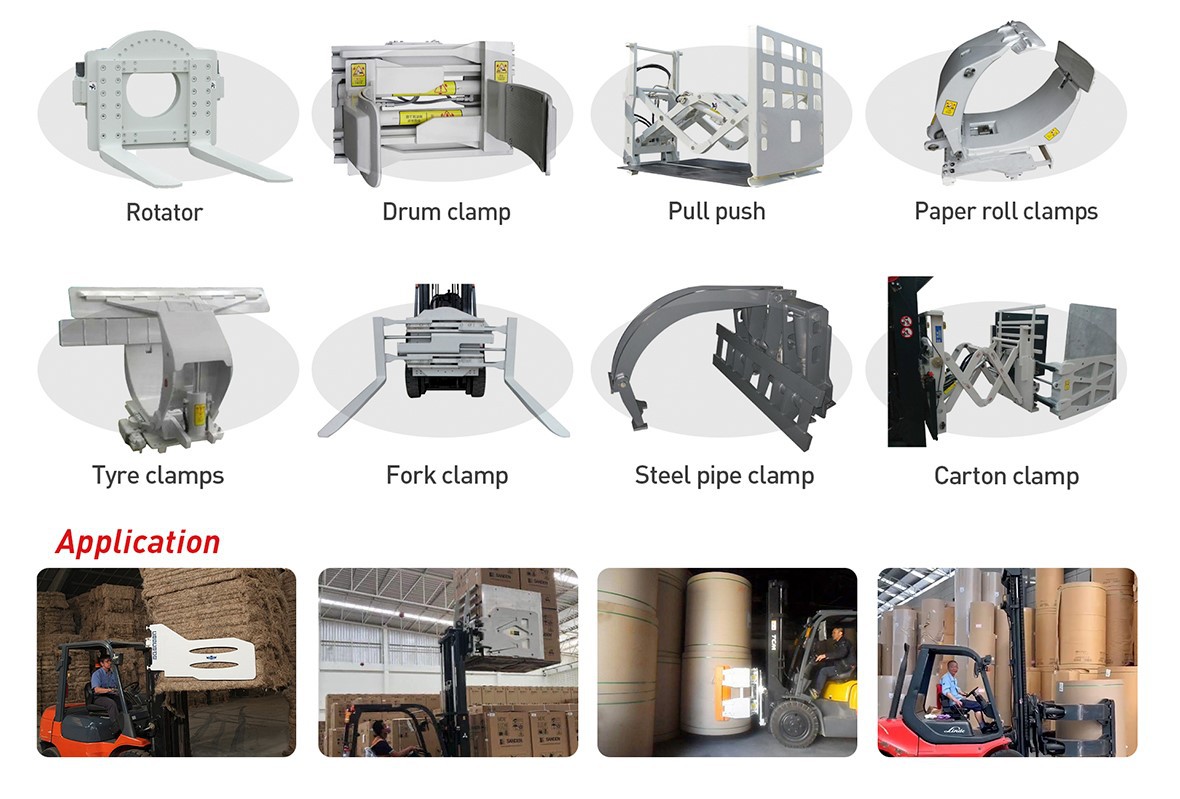 Attachements of 3 wheel electric forklift