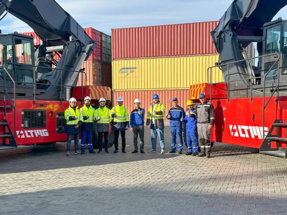 LTMG Reach Stackers at the Gence Port in Azerbaijan