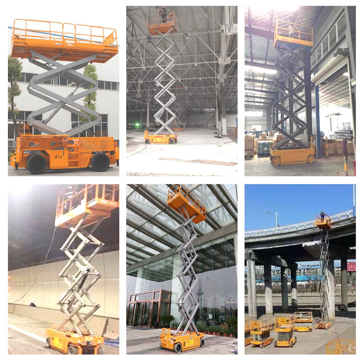 single man scissor lift orange