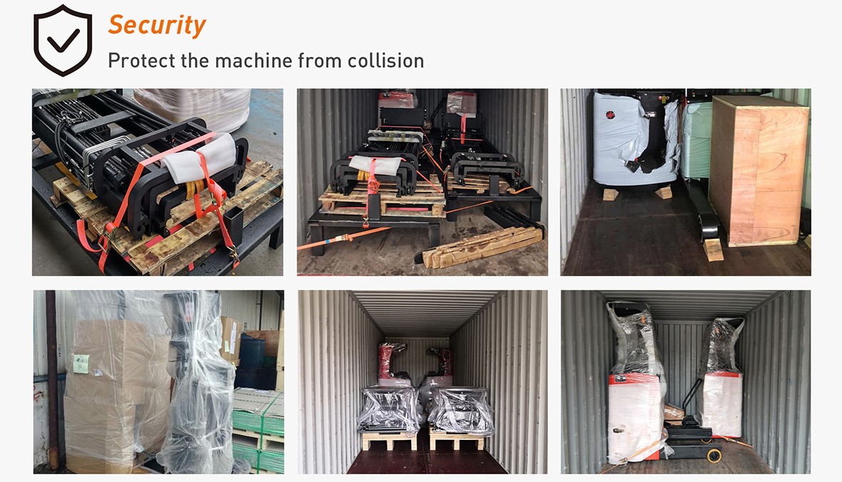 shipping plan of 3 way pallet stacker