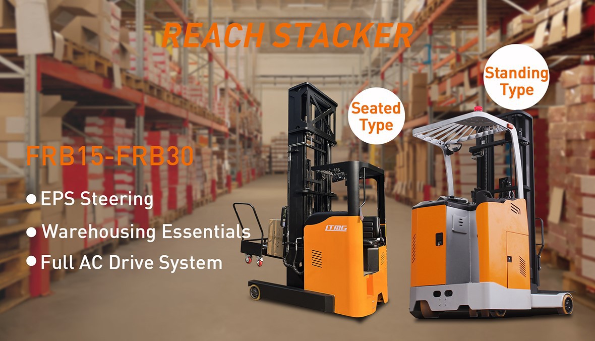 1 Ton 3-Way Pallet Stacker Side Standing Type 10m