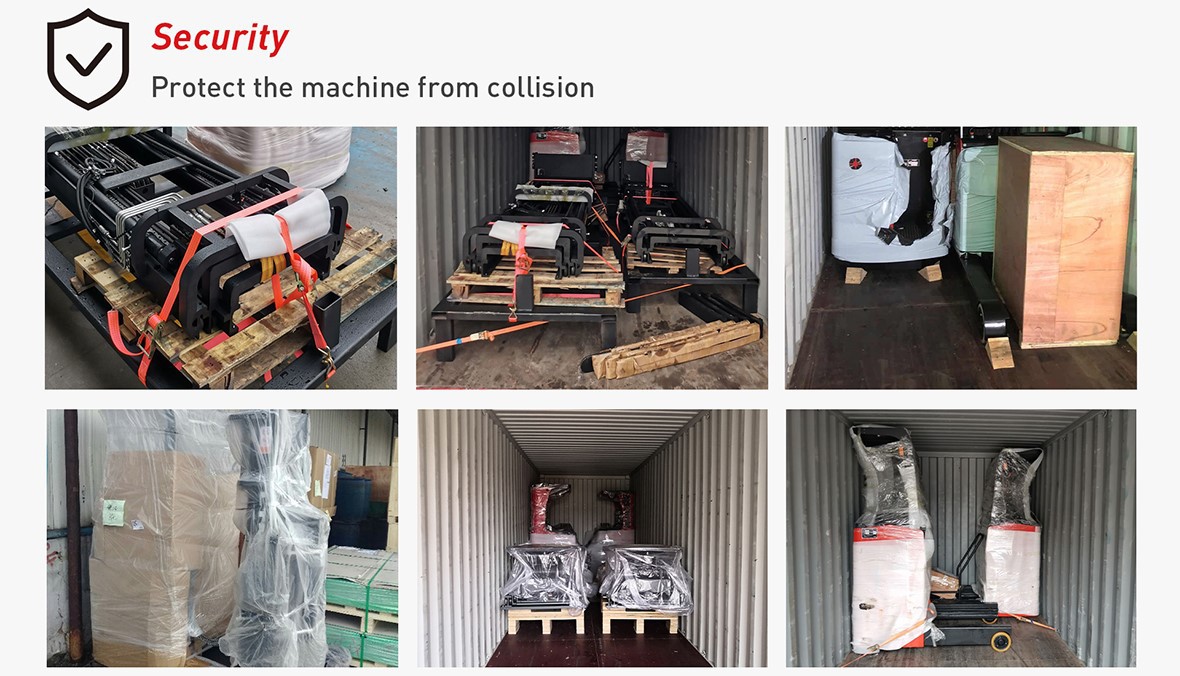 shipping plan of 4 directional forklift