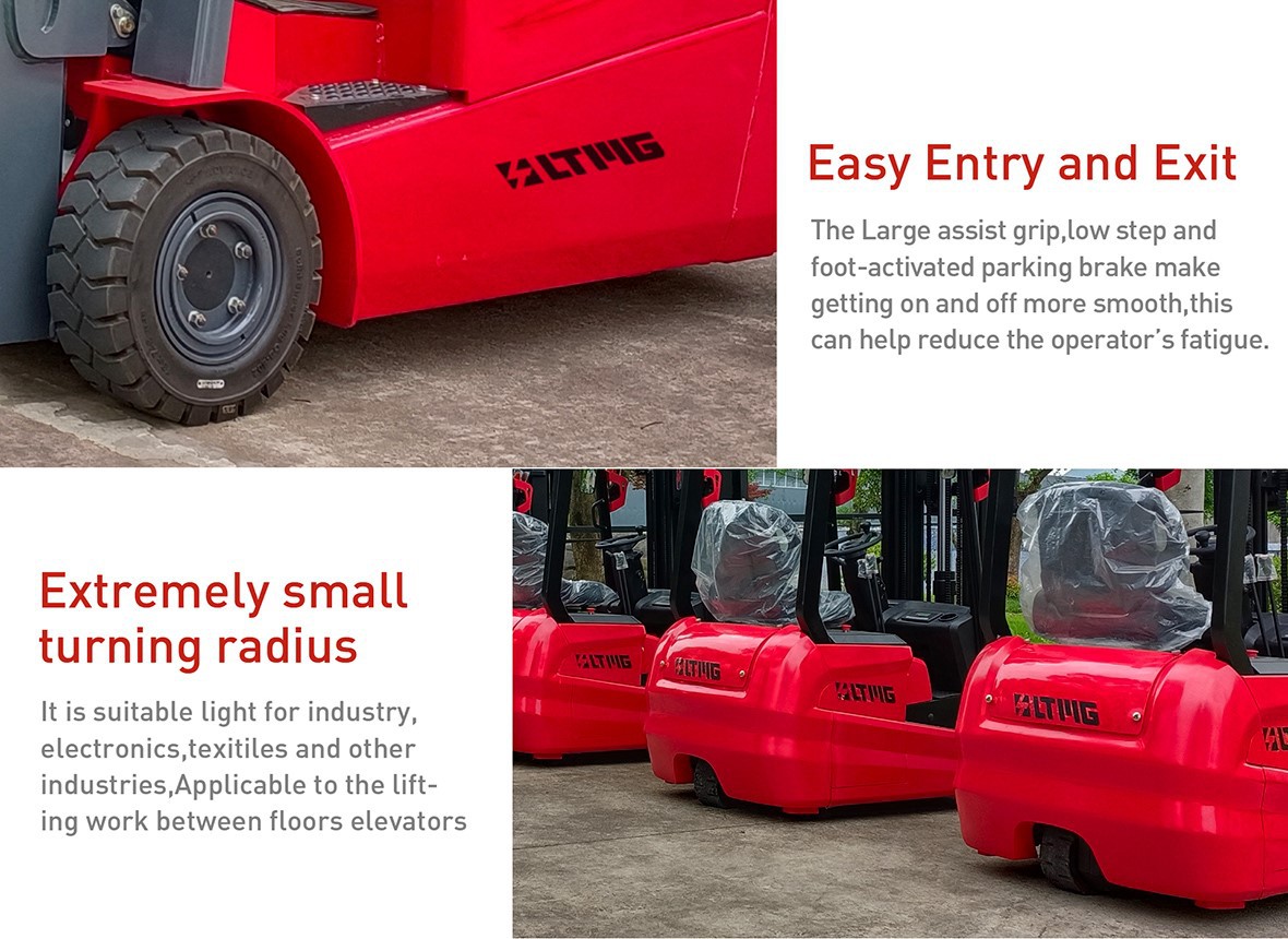 advantage of 3 wheel electric forklift truck