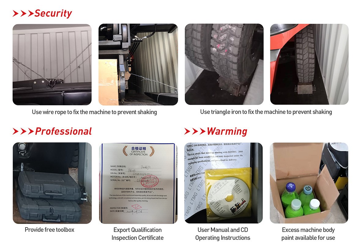shipping plan of huge forklift truck