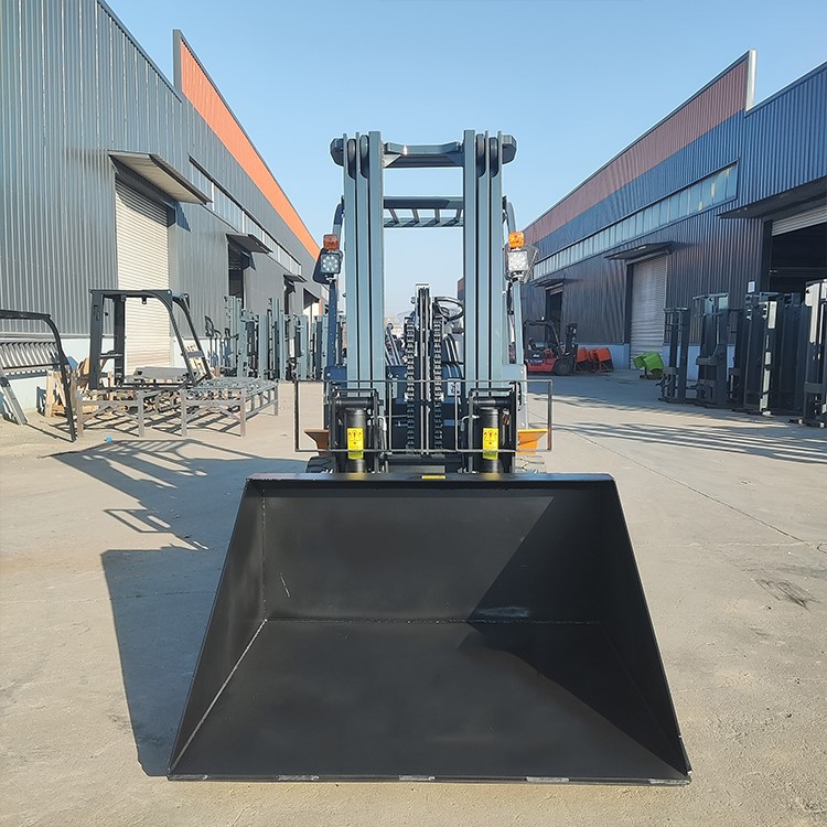 forklift with bucket attachment