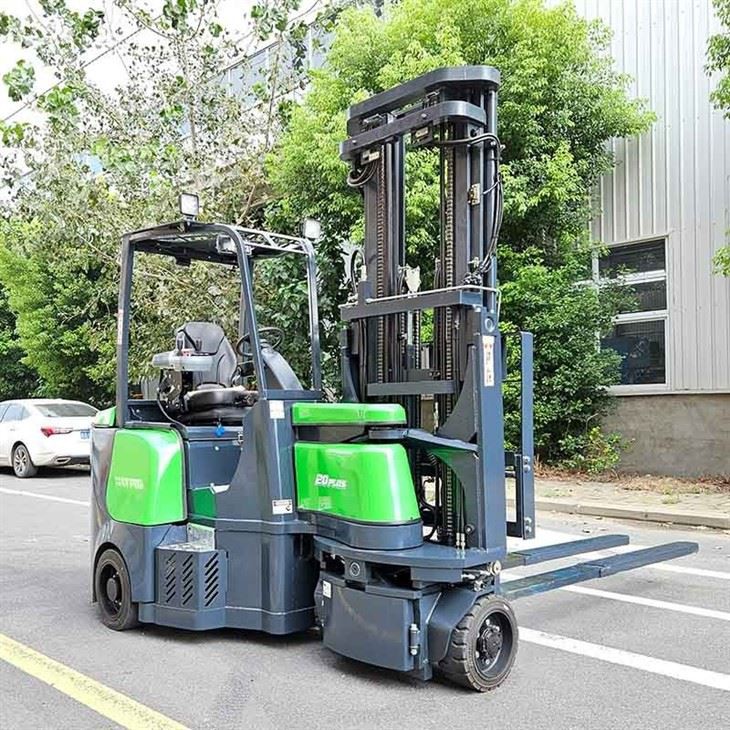 Compact Electric VNA Forklift With Telescopic Fork