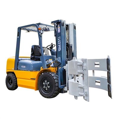 Forklift With Bale Clamp Attachment